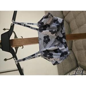 Hurley Women's Floral Print Crop Top with Adjustable Straps